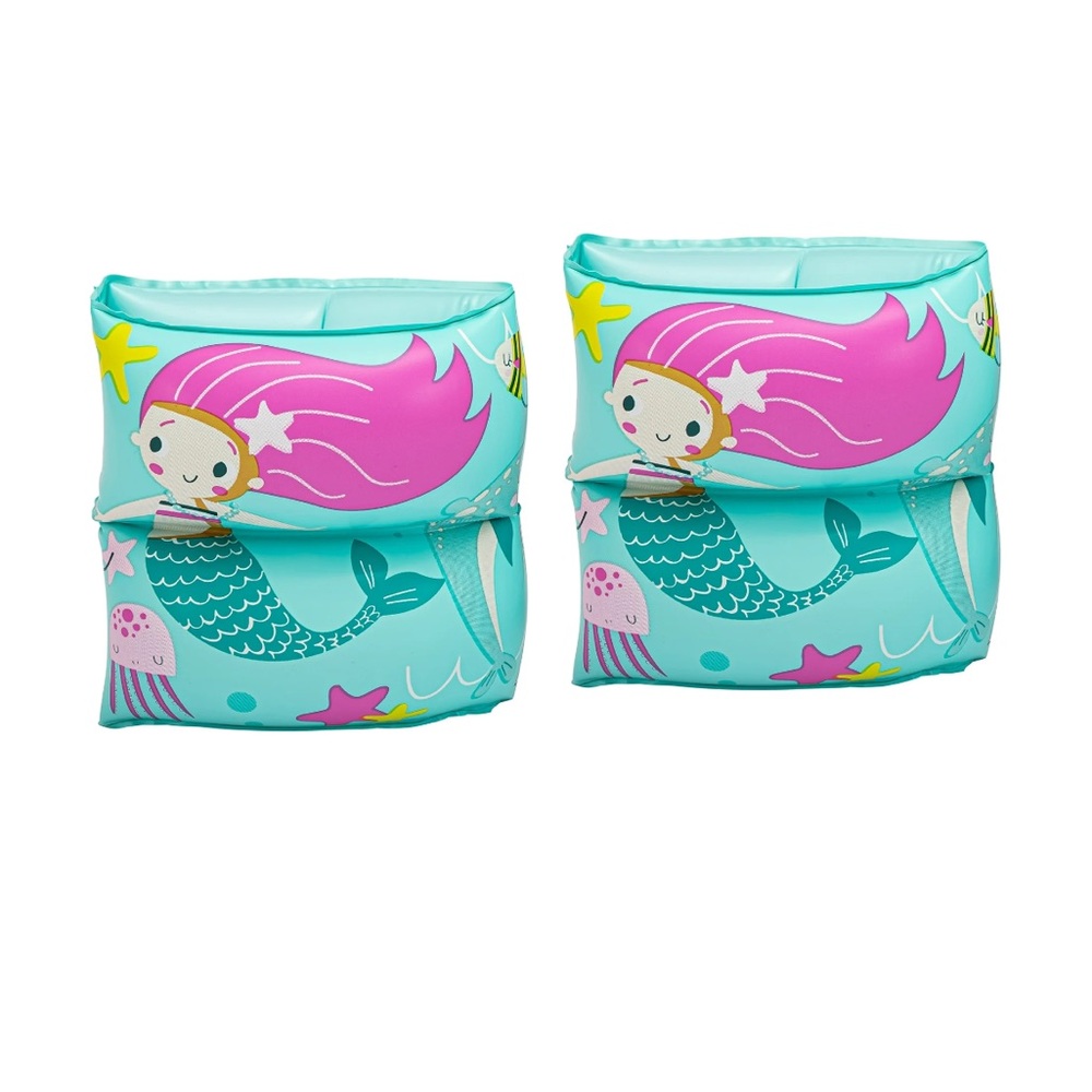 Mermaid Inflatable Printed Kids Armbands for Swimming and Floating